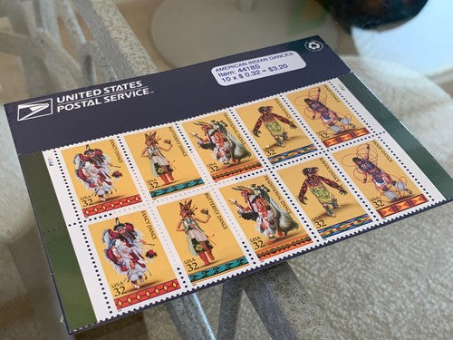 USPS Sealed Sheet Of 20 US 3072 American Indian Dances Fancy Dance 32c MNH 1996