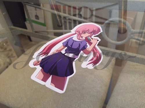 Future Diary - Anime - Yuno Gasai Sticker Decal Vinyl binder laptop nikki mirai