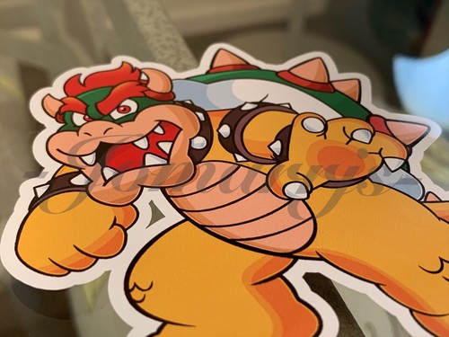Super Mario - Anime - Bowser Custom Sticker Decal Vinyl #3 nintendo galaxy
