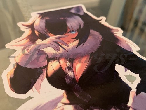 Kemono Friends - Anime - Gray Wolf Custom Sticker Decal Vinyl laptop c