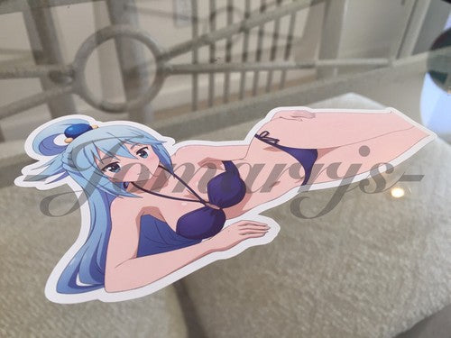Kono Subarashii Anime - Aqua Bikini Sun Fun Sticker Decal Vinyl Comic manga