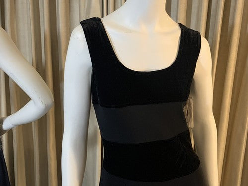SCOTT McCLINTOK BLACK Nylon Cocktail Evening Formal Skirt Dress VTG NWT $118
