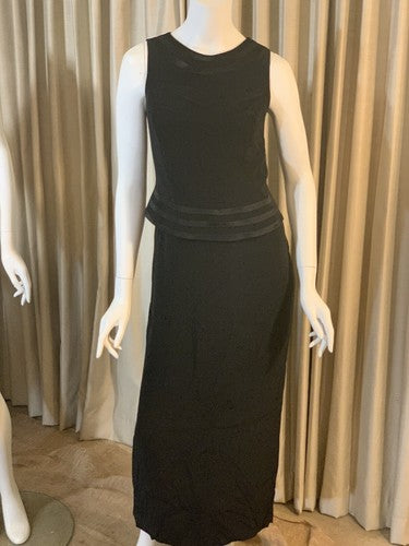 Jones New York Evening Petite Black Maxi Peplum Sheath Cocktail Dress MSRP $182