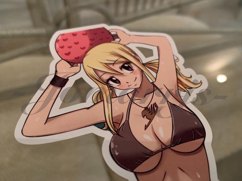 Fairy Tail - Anime - Lucy Heartfilia b. Bikini Sun Fun Sticker Vinyl Decal Sign