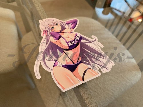 High School DxD Anime Rossweisse Bikini Sun Fun Sticker Decal lingerie