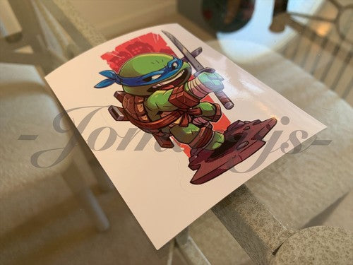 Teenage Mutant Ninja Turtles Leonardo Sticker Decal Sign Chibi Movie