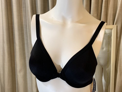 Warners 34B Nylon Black Bra Underwire Intimate lingerie NWOT