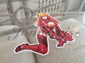 Neon Genesis Evangelion Asuka Langley Kneeling Sticker Decal
