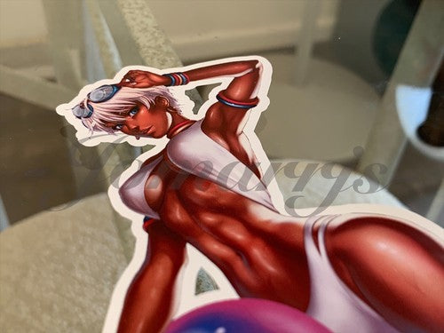 Street Fighter - Anime - Elena Bikini Sun Fun Custom Sticker Decal Vinyl #a