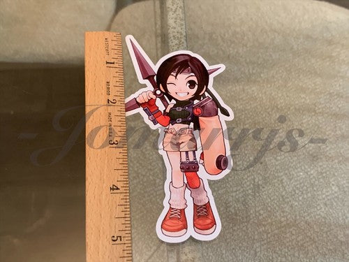 Final Fantasy - Anime - Yuffie Chibi Custom Sticker Decals #2 ff7 vii
