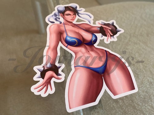 Street Fighter - Anime - Chun Li Bikini Sun Fun Sticker Decal Vinyl #2