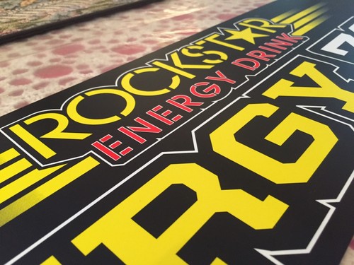 Authentic Rockstar ENERGY ZONE Drink Plaque Decals Sticker Monster Red Bull Rare