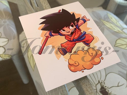 Dragon Ball Z - Anime - Goku Kakarot Chibi Custom Sticker Decal Sign manga
