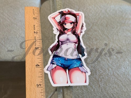 Pokemon - Anime - Hilda Touko Custom Sticker Decal Vinyl manga c.