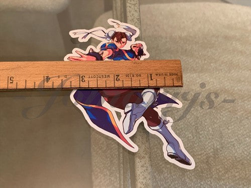 Street Fighter - Anime - Chun Li Colored Custom Sticker Decal Vinyl #6