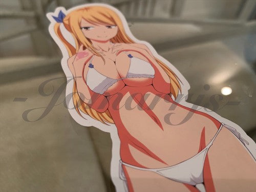 Fairy Tail - Anime - Lucy Heartfilia d. Bikini Sun Fun Sticker Vinyl Decal Sign