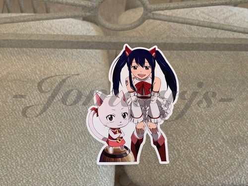 Fairy Tail - Anime - Wendy Marvell & Carla Sticker Vinyl Sign custom