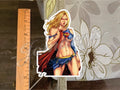 Super Girl Custom 2 Vinyl Sticker Decal Art Cute sexy superman dc comics waifu