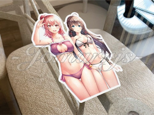 Yahari Ore No Anime Yui Yuigahama & Yukino Yukinoshita Bikini Sticker manga sexy