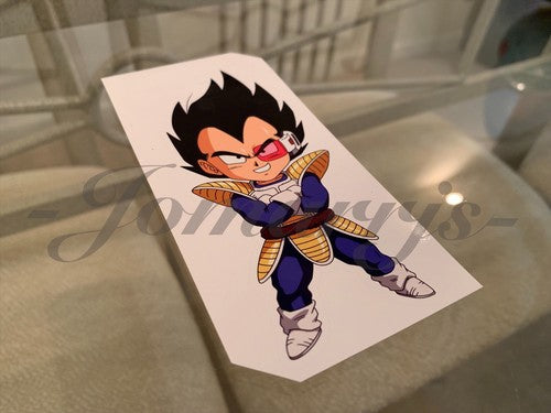 Dragon Ball Z Vegeta (f.) Chibi Sticker Vinyl Sign Comic DBZ super saiyans