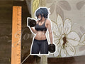 King of Fighters Anime Kof Leona Heidern “Weight Training” Sticker Decal a.