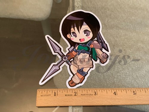 Final Fantasy - Anime - Yuffie Chibi Custom Sticker Decals #1 ff7 vii