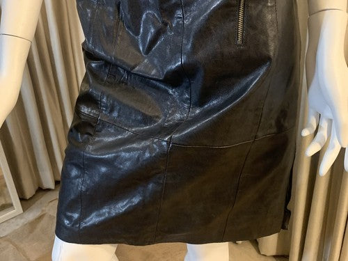 Halogen Black Genuine Luxury Fine Leather Lined Skirt Sz 10 NWT MSRP $228