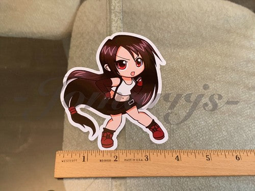 Final Fantasy - Anime - Tifa Lockhart Chibi Custom Sticker Decals #2 ff7 vii