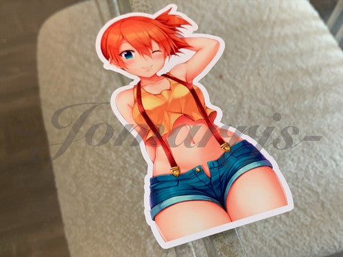Pokemon - Anime Misty Kasumi Custom Sticker Decal Vinyl bikini sun fun manga a.