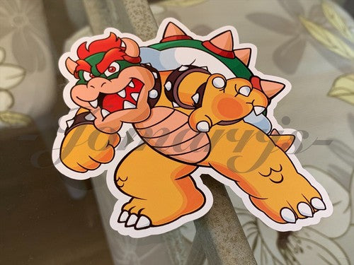 Super Mario - Anime - Bowser Custom Sticker Decal Vinyl #3 nintendo galaxy