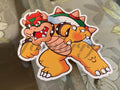 Super Mario - Anime - Bowser Custom Sticker Decal Vinyl #3 nintendo galaxy