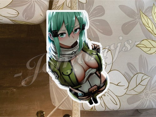 Sword Art Online Anime Sinon Shino Asada #c Sticker Vinyl SAO manga oppai ecchi