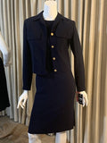 David Warren New York Women’s Navy Blue Dress & Jacket 2 Pc Set Sz 6 MSRP $158