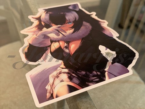 Kemono Friends - Anime - Gray Wolf Custom Sticker Decal Vinyl laptop c