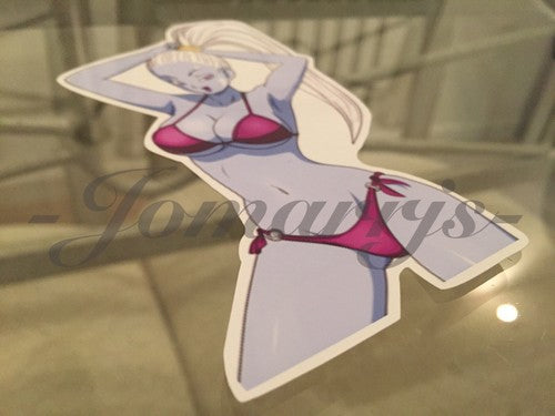Dragon Ball Z - Anime - Vados Bikini “Hair-Tied” Sun Fun Sticker Decal Vinyl DBZ