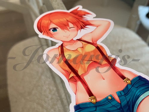 Pokemon - Anime Misty Kasumi Custom Sticker Decal Vinyl bikini sun fun manga a.