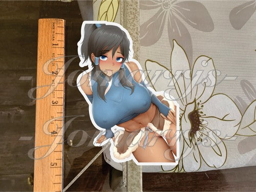 The Legend Of Korra Anime Sticker Decal art a lewd waifu oppai bikini sun fun