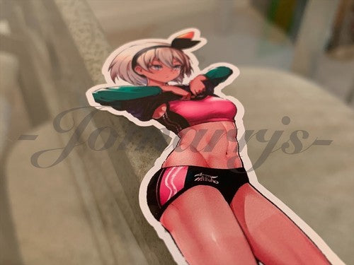 Pokemon - Anime - Bea Sexy Bikini Beach Sun Fun Custom Sticker Decal 5