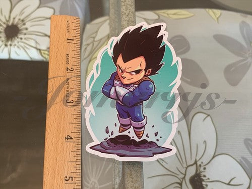 Dragon Ball Z - Anime - Prince Vegeta Chibi Custom Sticker Decal Sign manga