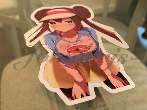 Pokemon - Anime - Rosa Mei White2 Custom Sticker Decal Vinyl manga a.