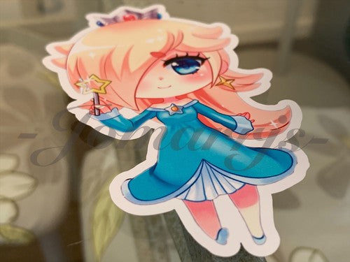 Super Mario - Anime - Rosalina Chibi Sticker Decal Vinyl #1 nintendo galaxy