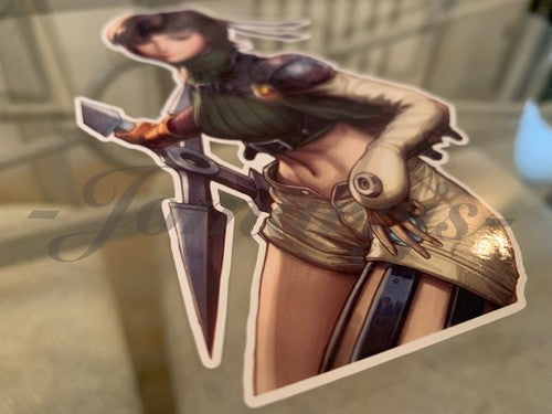 Final Fantasy - Gaming - Yuffie Kisaragi Sticker Decals Vinyl ff 7 anime vii A.