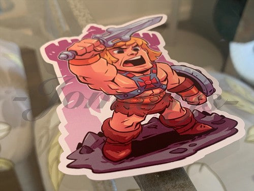 He-Man - Anime - He Man Prince Adam Chibi Custom Sticker Decal Sign dc comic