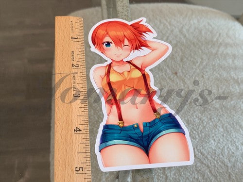 Pokemon - Anime Misty Kasumi Custom Sticker Decal Vinyl bikini sun fun manga a.