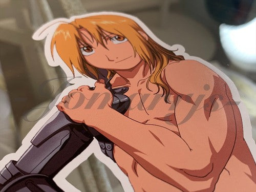 Fullmetal Alchemist - Anime - Edward Elric Custom Colored Sticker Decal manga