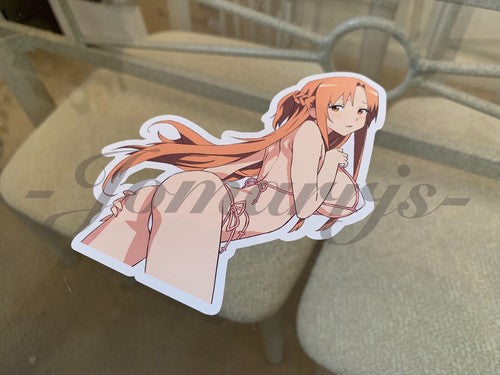 Sword Art Online - Anime- Asuna Yuuki d. Bikini Sun Fun Sticker Vinyl Decal SAO