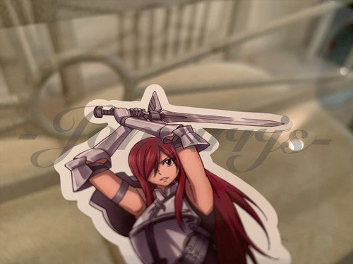 Fairy Tail - Anime - Erza Scarlet Sticker Vinyl Sign custom mage guild