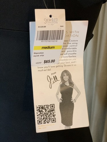 Skweez Couture Jill Zarin Seamless WYOB Shaper Lace Slip Black M Shapewear