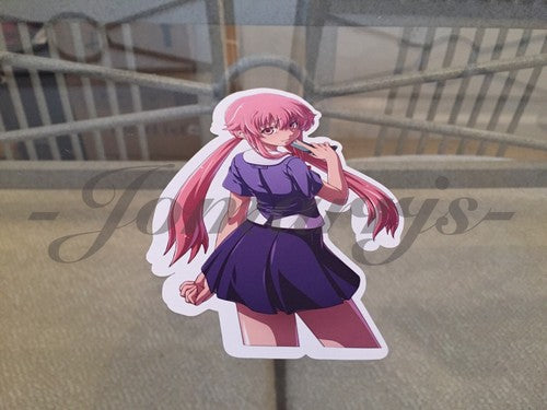 Future Diary - Anime - Yuno Gasai Sticker Decal Vinyl binder laptop nikki mirai