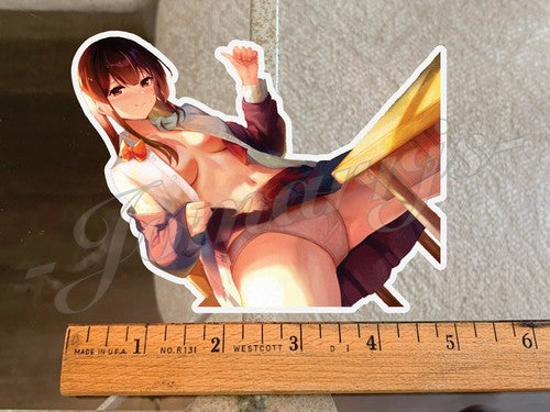 Anime Pin Up Girl 28 Sticker lewd sexy oppai ecchi waifu manga Decal art